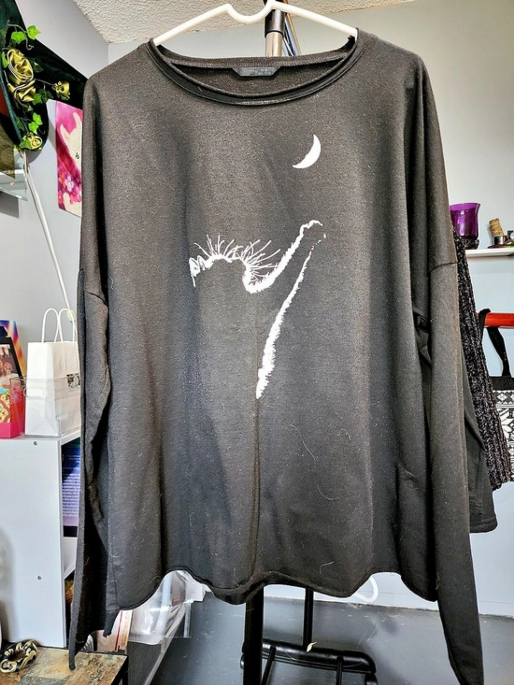 Lilicloth Long Sleeve Cat Moon Top Sz Xxl P2p 26